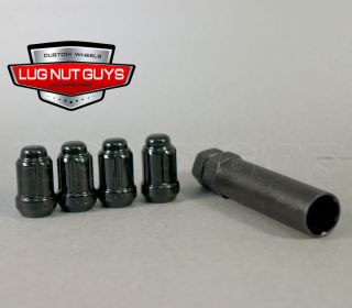 16 Lug Nuts Tuner Spline Acorn 12x1 50 Black Honda