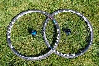 Cole C38 Lite Disc Carbon Clincher Wheelset Rotors Skewers Cyclocross