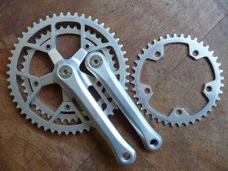 Campagnolo Victory Crankset 170mm 3 chainwheels rare 7mm extractor