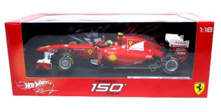 Hot Wheels F 2011 F1 Ferrari Felipe Massa 150 Italia 6 1 18 W1074