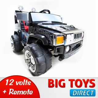 RC BATTERY POWER KIDS RIDE ON HUMMER JEEP CAR W BIG WHEELS R C REMOTE