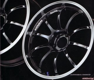 Advan RS D Wheel Set 18x9 0 5x114 3 25 Matte Black Mitsubishi EVO VIII
