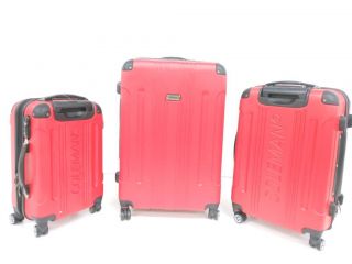 Travelers Choice Torino 3 Piece Hard Case Luggage Set Expandable Brick