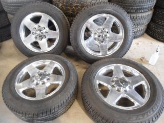 2012 Chevy 2500 20x8 Polished Wheels 8x180 Goodyear Tires 2