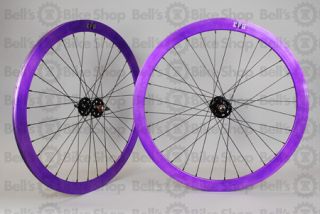 Velocity B43 Track Wheels Purple Black Fixed Gear Deep