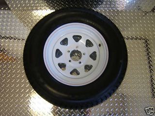 15 5 Lug Trailer Rim Tire Wheel White SPK 225 D Ply
