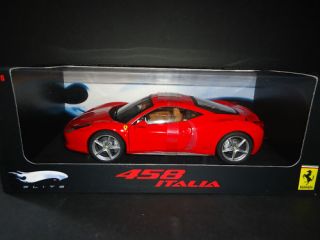 Hotwheels Elite Ferrari 458 Italia Red 1 18 Limited Edition RARE