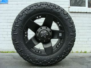 20 XD Rockstar Black 295 55R20 Nitto Trail MT 33 Mud Tires Dodge