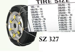 SCC Sz 327 Z Style Cable Tire Snow Chains 13 17 in Rim