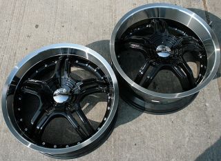 RVM 930 20 Black Rims Wheels Nissan 350Z Staggered