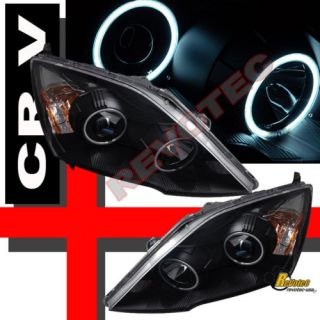 2007 2011 Honda CRV CR V Dual CCFL Halo Rims Projector Head Lights 08