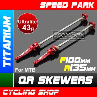 New KCNC Ultralite TI QR Skewers MTB Bike 100 135 Red