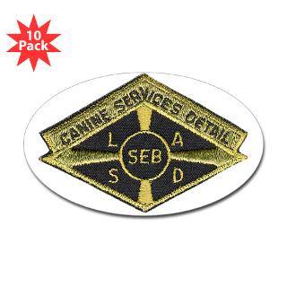 LASD SEB Canine Oval Sticker (10 pk)