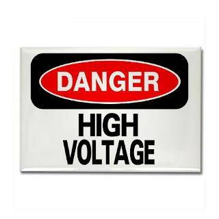 Danger High Voltage Rectangle Magnet