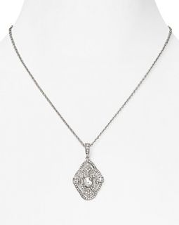Chain Necklace with Diamond Shape Pendant, 17