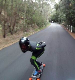Downhill Skateboarding Street Luge Speed Kangaroo Leather Suit