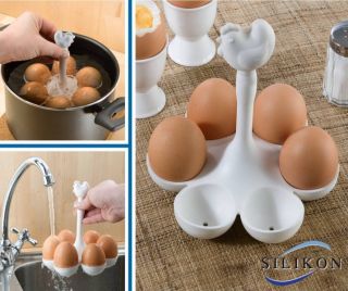 WENKO Eierhalter SILIKON Eierbecher für 6 Eier Becher
