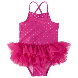 Circo Infant Toddler Girls Heart Tutu 1 Piece Swimsuit   Pink 9