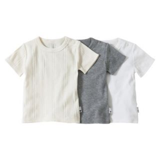 Burts Bees Baby Infant Toddler Boys Short Sleeve Tee Set   Ivory/Grey/White 18