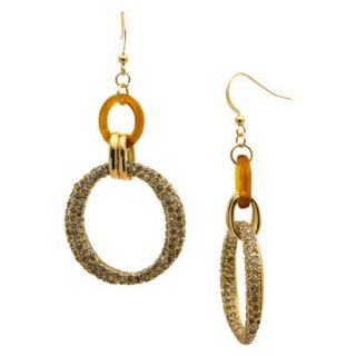 Womens Fashion Drop Earrings   Gold/Tortoise