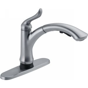 Delta Faucet 4353T AR DST Linden Single Handle Pull Out Kitchen Faucet With Touc
