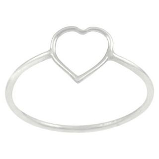 Tressa Collection Sterling Silver Heart Cut out Ring   Silver 7