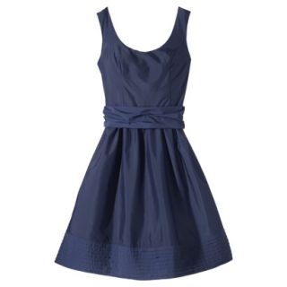 TEVOLIO Womens Taffeta Scoop Neck Dress with Removable Sash   Academy Blue   12