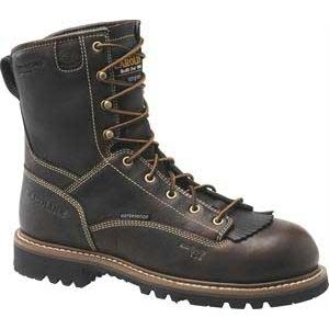 Carolina Mens 8 Inch Insulated Waterproof Work Boot Worn Saddle Black Boots   CA7013