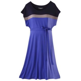 Liz Lange for Target Maternity Short Sleeve Color block Dress  Blue/Navy L