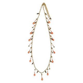 Long Necklace   Gold/Orange (37)