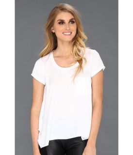 BCBGMAXAZRIA Kelsey Round Neck T Shirt Top Womens Clothing (White)