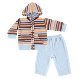 Hudson Baby Infant Boys Fleece Hoodie & Pant Set   Blue3 6M