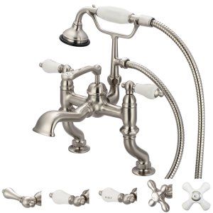 Water Creation F6 0004 02 PX Vintage Classic Adjustable Center Deck Mount Tub Fa
