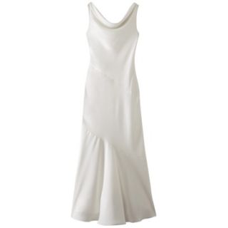 TEVOLIO Womens Soft Satin Cowl Neck Bridal Gown   Porcelain White   10