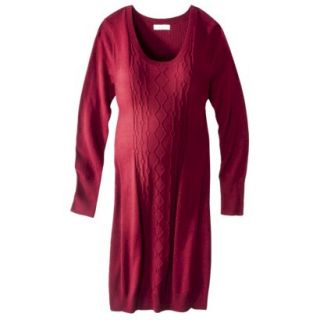 Liz Lange for Target Maternity Long Sleeve Cable Sweater Dress   Cherry Red XL