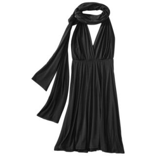 Mossimo Womens Multi Wrap Short Dress   Black XS