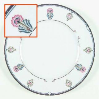 Noritake Gilded Blossoms Dinner Plate, Fine China Dinnerware   Gold Scrolls,Blue
