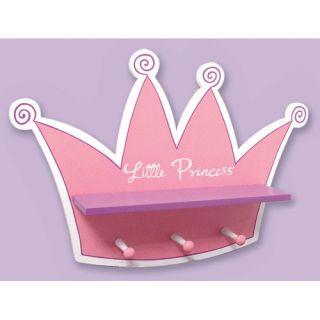 Trend Lab Pink Star Princess Tiara Shelf with 3 Peg Hooks 100327