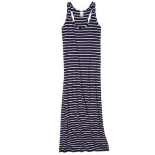 Merona Womens Stripe Maxi Swim Coverup Dress  Navy L