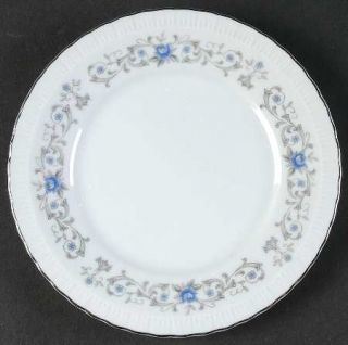 Harmony House China Minuet Bread & Butter Plate, Fine China Dinnerware   Blue Fl