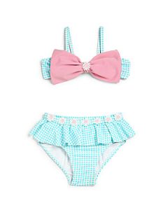 Hartstrings Toddlers & Little Girls Bow Bikini Swimsuit   Turquoise