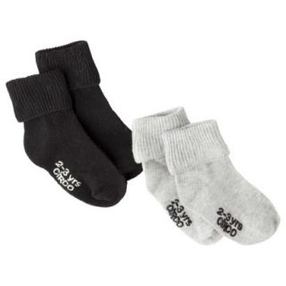 Circo Infant Toddler Boys 2 Pack Casual Socks   Black/Grey 6 12 M
