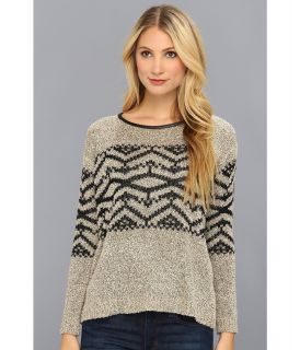 Gabriella Rocha Long Sleeve Print Sweater Womens Sweater (Taupe)