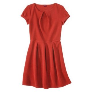 Merona Womens Textured Cap Sleeve Shift Dress   Hot Orange   XL