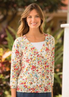Floral print Plaited cotton Cardigan, Small