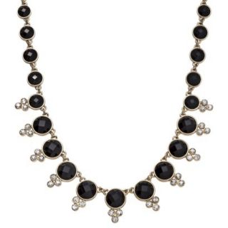 Lonna & Lilly Black Stone Collar Necklace   Gold
