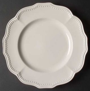 Red Vanilla Classic White Dinner Plate, Fine China Dinnerware   All White,Emboss
