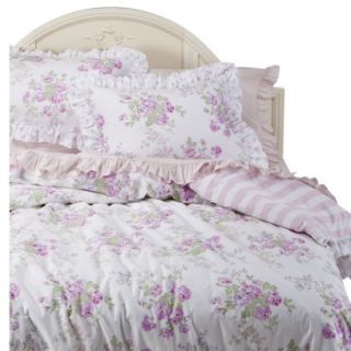 Simply Shabby Chic Essez Floral Duvet Set   White/Pink(Queen)