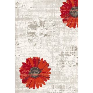 Dynamic Rugs Infinity Ivory/Red Floral Rug DY4624 Rug Size 67 x 96
