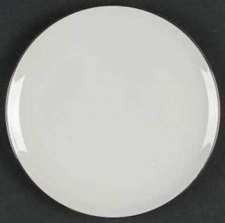 Towne Wedding Band Bread & Butter Plate, Fine China Dinnerware   Off White,No De